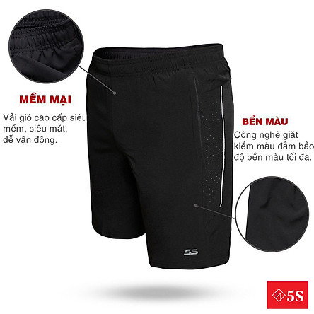 Quần Short Gió Nam Thể Thao 5S (QSG21010) Trẻ Trung, Năng Động, Nam Tính