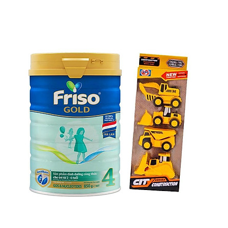 Sữa Bột Friso Gold 4 850g Dành Cho Trẻ Từ 2 - 6 Tuổi + Tặng Đồ Chơi Công Trình