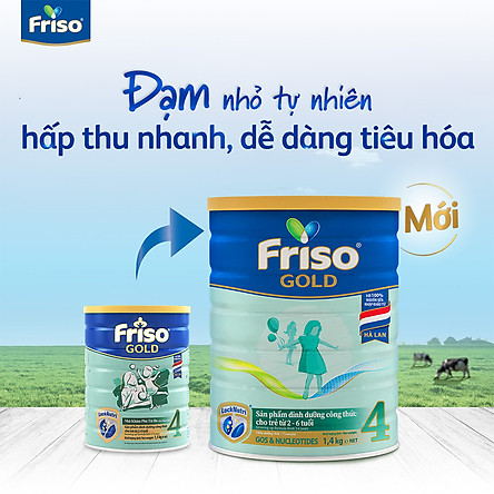 Sữa Bột Friso Gold 4 1400g (Dành Cho Trẻ Từ 2 - 6 Tuổi)