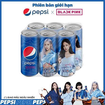 Lốc 6 Lon Nước Ngọt Có Gas Pepsi (330ml / Lon)