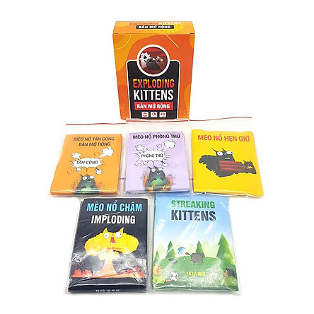 Combo mèo nổ Exploding Kittens + 5 bản mở rộng bản Đẹp