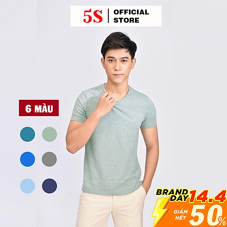 Áo Thun Nam 5S Cổ Tròn (ATSS199) Cao Cấp Trẻ Trung, Thoáng Mát N2