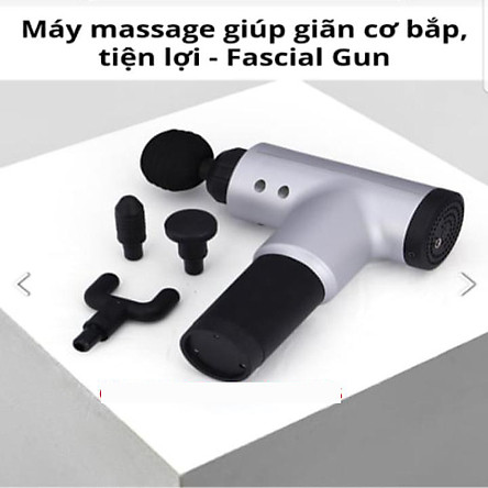 Máy mát xa massage mini đa năng cầm tay Fascial Gun Phoenix thế hệ mới - 6 Cấp Độ, Hỗ Trợ Mát Xa Chuyên Sâu, Giảm Đau Cơ, Cứng Khớp - Tặng kèm 04 đầu mát xa