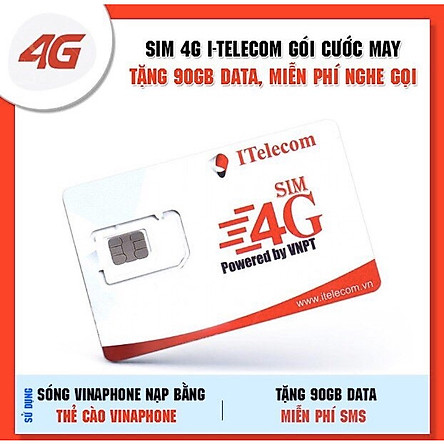 Sim 4G MAY V77 (Vinaphone-Itelecom) gói cước 90GB/ tháng tốc độ cao – Hàng chính hãng - Giao màu ngẫu nhiên