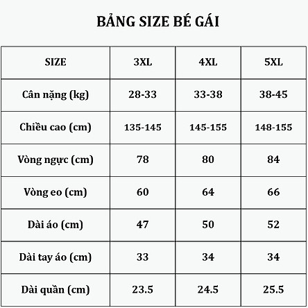 Đồ bơi cho bé gái quần short dài tay size từ 28kg đến 45kg