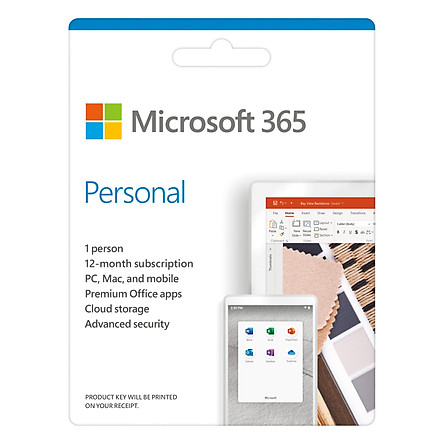 Phần mềm Microsoft 365 Personal English APAC EM Subscr 1YR Medialess P6 (QQ2-00983) - Hàng Chính Hãng