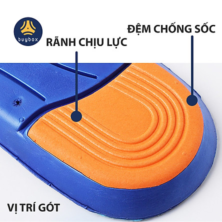 Lót giày thể thao EVA biết thở và có 2 đệm chịu lực hỗ trợ vận động thể thao - Đen phối xanh - buybox - BBPK155