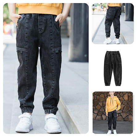  JL7Size110-160 (15-40kg)Quần jean cho bé trai lớnThời trang trẻ Em hàng quảng châu  - QUẦN BÉ TRAI