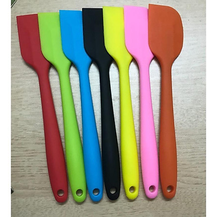 Spatula Phới màu dẹt trộn bột silicon đúc cao cấp