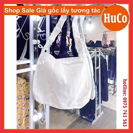 TÚI ĐEO VAI, TÚI ĐEO CHÉO nữ chất kaki túi thiết kế xoắn quai dây rút phụ kiện basic đi chơi, đi học