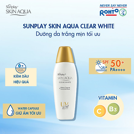 Sữa Chống Nắng Dưỡng Da Trắng Mịn Tối Ưu Sunplay Skin Aqua Clear White SPF50+, PA++++ (55g)