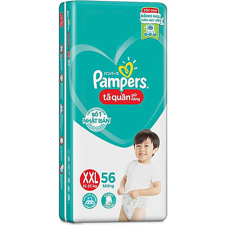 Combo 2 Tã quần Pampers giữ dáng cực đại XXL56 - Size XXL (56 Miếng x 2 Gói)