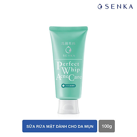 Sữa rửa mặt hỗ trợ trị mụn Senka Perfect Whip Acne Care 100g