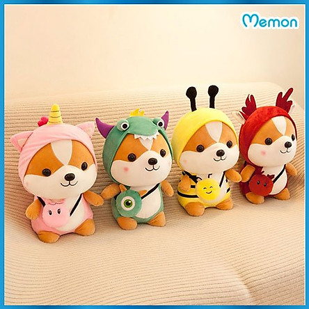 Gấu bông chó Shiba cosplay 25cm cao cấp - Hàng chính hãng Memon - Đồ chơi thú nhồi bông chó Shiba cosplay, Kích thước 25cm, Bông gòn mềm mịn, bền đẹp, dễ sử dụng và an toàn cho trẻ nhỏ.