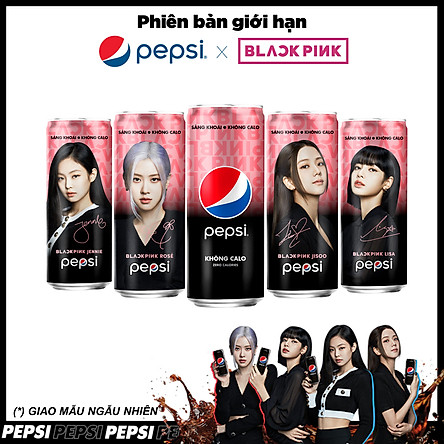 Lốc 6 Lon Nước Giải Khát Pepsi x Blackpink Phiên Bản Giới Hạn (330ml/Lon) (Mẫu ngẫu nhiên)