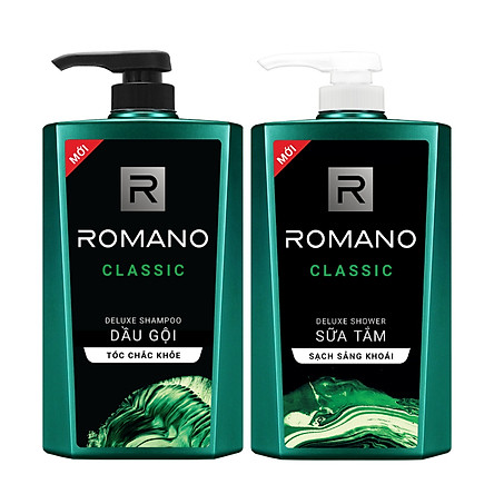 Combo Dầu gội và Sữa tắm Romano Classic cổ điển lịch lãm 650gr/chai