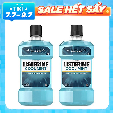 Bộ Đôi Nước Súc Miệng Hương Bạc Hà Listerine Cool Mint (750ml/ Chai) - 8850007800071