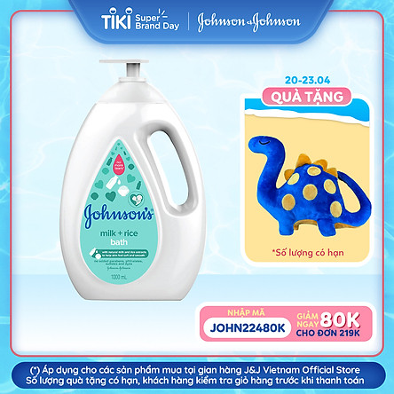 Sữa tắm Johnson's Baby chứa sữa và gạo (1000ml)