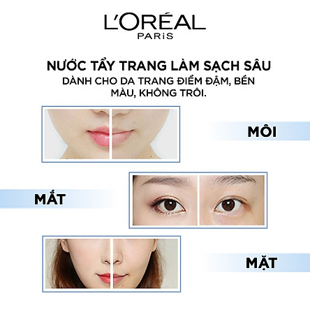 Nước Tẩy Trang L'Oreal 3 In 1 Micellar Làm Sạch Sâu (400ml)