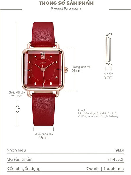 Đồng hồ nữ thời trang Hàn Quốc GEDI - Hàng chính hãng