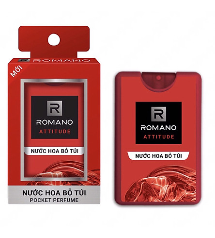 Combo 4 chai Nước Hoa bỏ túi Romano: Classic, Attitude, Force, Gentleman (18ml*4)