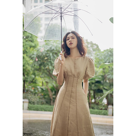 Váy maxi thiết kế - Đầm maxi tay phồng vintage Brenna dress - Đầm dự tiệc thiết kế 