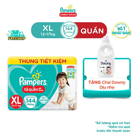 Thùng Mega Tã Quần Pampers Giữ Dáng Megabox M/L/XL - Tặng Chai Downy Dịu Nhẹ