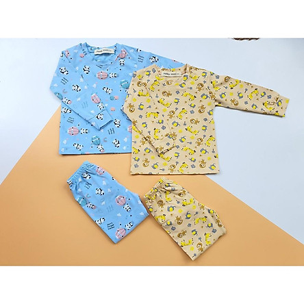 Bộ Cotton (mẫu3) Minky mom in hình ngộ nghĩnh cho bé trai và bé gái (5-18kg)