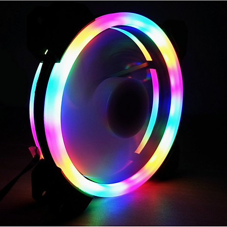 Quạt tản nhiệt, Fan case coolmoon V2.2 Led RGB 2 vòng ring - Hàng chính hãng