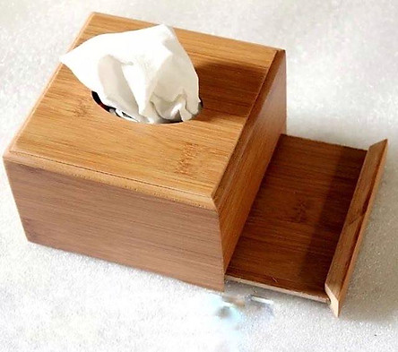 Hộp đựng giấy ăn bằng gỗ tre trúc tự nhiên