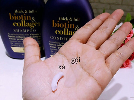 Bộ Đôi Dầu Gội Và Dầu Xả (385ml) Biotin & Collagen OGX Shampoo và Conditioner