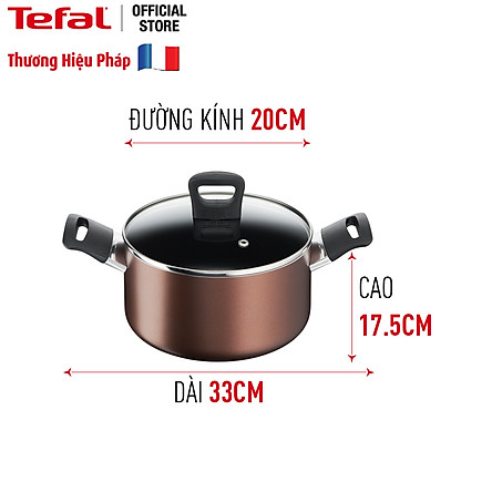 Combo 3 Day By Day chống dính đáy từ Tefal - Chảo chiên 24cm G1430405 & Chảo xào 26cm G1437705 & Nồi 20cm G1434406 - Hàng chính hãng