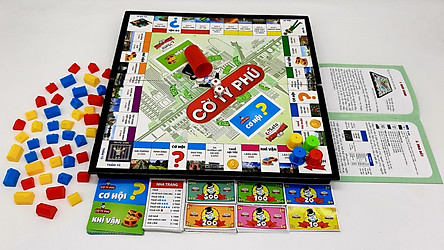 Cờ Tỉ Phú MoNoPoLy Vui Nhộn cho bé - Hàng Việt Nam SATO có hướng dẫn tiếng việt Bibebo