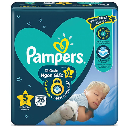 Tã quần Pampers ngủ ngon XL26/XXL22/L30