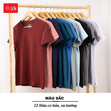 Áo Thun Nam 5S Cổ Tròn (ATSS199) Cao Cấp Trẻ Trung, Thoáng Mát N2