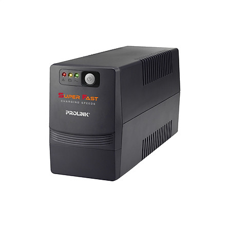 Bộ nguồn cấp điện liên tục UPS PROLINK 650VA (PRO700SFC) Công suất 360W, công nghệ Line Interactive tích hợp bộ AVR, sạc siêu nhanh - Hàng chính hãng