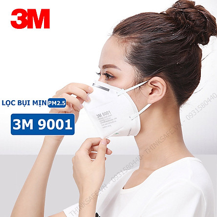 Khẩu trang 3M 9001 - Khẩu trang 3D Mask chống bụi mịn, phòng độc, chống giọt bắn