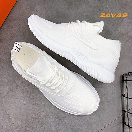 Giày thể thao sneaker nữ màu trắng đế êm nhẹ thoáng khí thương hiệu ZAVAS - S393 - Hàng chính hãng