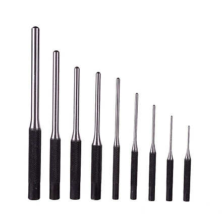 F 93111 PITTSBURGH Long Drive Pin Punch Set 5 Piece Carbon steel black oxide 