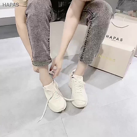 Giày Thể Thao Nữ Sneaker Da Mịn HAPAS - GSK21