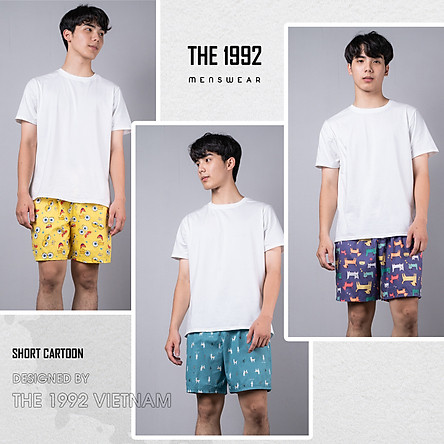 Quần đùi nam THE 1992 Quần short cartoon unisex nam nữ