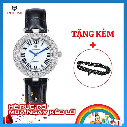 Đồng hồ nữ PAGINI dây da mặt tròn – Mặt kính tráng sapphire - Thiết kế trẻ trung, hiện đại – PA6305