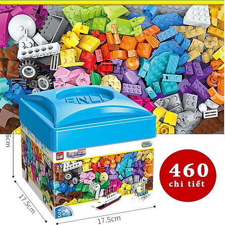 Đồ Chơi Lắp Ráp Trẻ Em BỘ LEGO CƠ BẢN 460 CHI TIẾT - Bằng nhựa ABS an toàn Lego Style