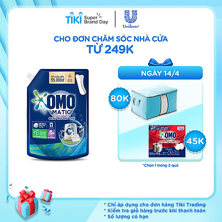 Túi Nước Giặt Omo Matic Cửa Trước Khử Mùi Thư Thái