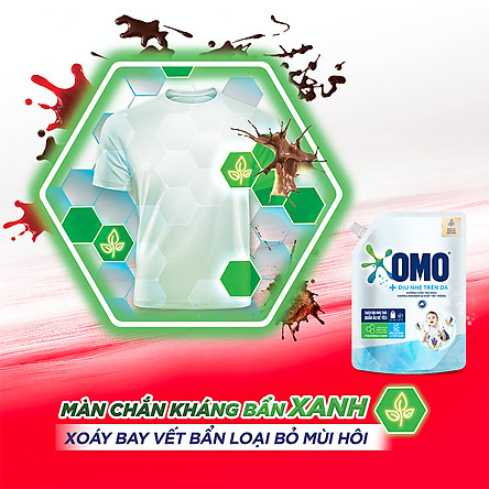 Túi Nước Giặt OMO Dịu Nhẹ Trên Da 2.9kg