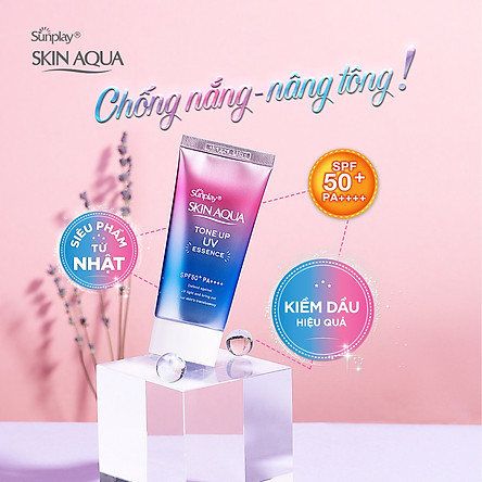 Tinh chất chống nắng nâng tông dành cho da khô/thường Sunplay Skin Aqua Tone Up UV Essence Lavender SPF50+ PA++++ (50g)