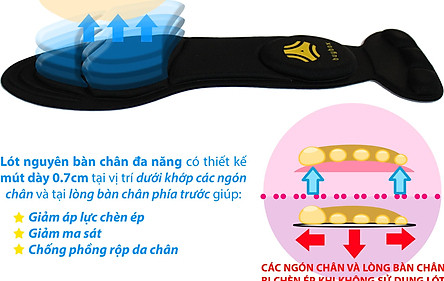 2 cặp miếng lót giày cao gót mũi tròn cho giày bị rộng, giúp giảm size cao cấp - buybox - BBPK11