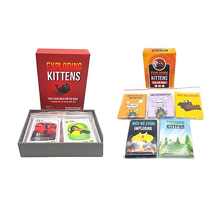 Combo mèo nổ Exploding Kittens + 5 bản mở rộng bản Đẹp