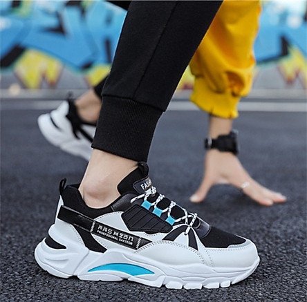 Giày thể thao sneaker nam cổ thấp, giày đế tăng chiều cao mẫu mới XSP344