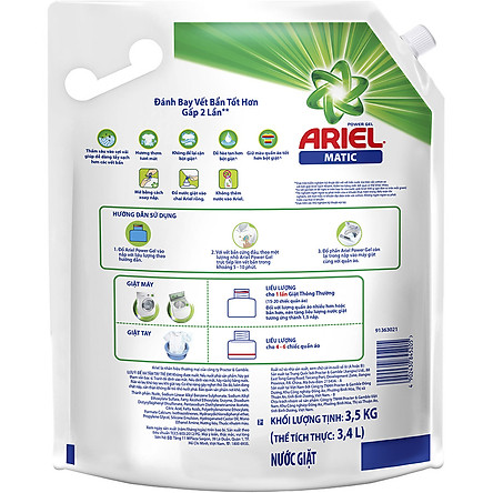 Combo 2 Nước Giặt Ariel Đậm Đặc 3.5kg